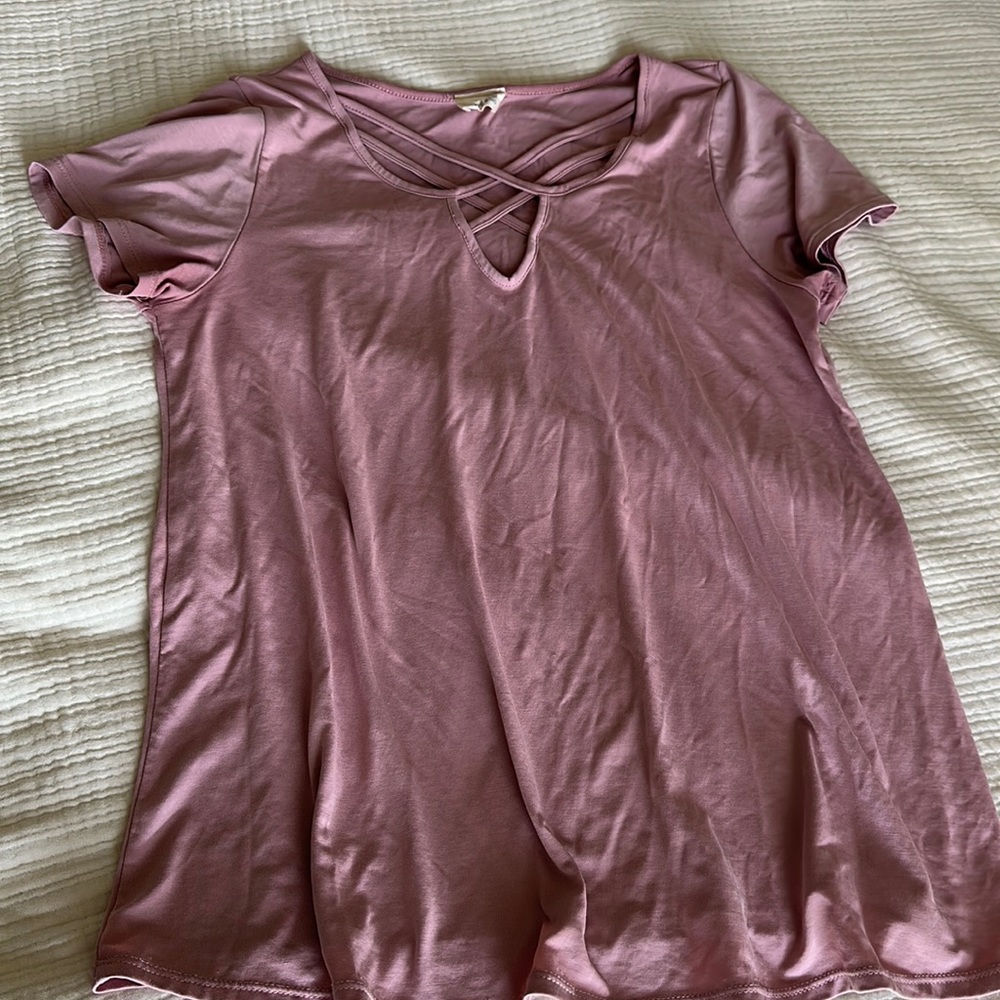 CAUTION TO THE WIND BLUSH TOP